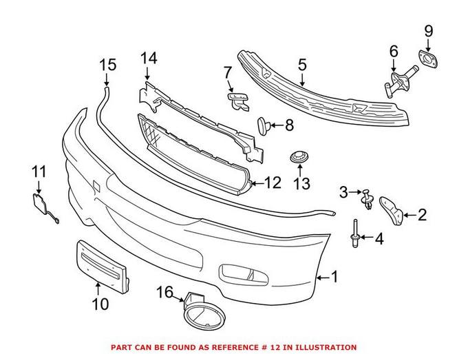 BMW Grille - Front Lower 51117893062